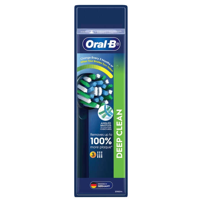 Oral B Power Toothbrush Cross Action Refills Black 3 Pack.
