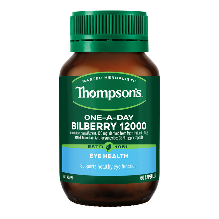 Thompson's One-a-day Bilberry 12000mg 60 Capsules.