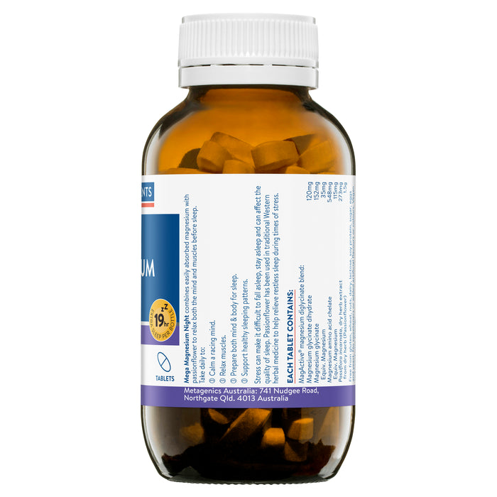 Ethical Nutrients Mega Magnesium Glycinate Night 100Tablets