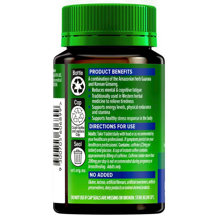 Cenovis Guarana 2000mg & Ginseng 500mg 60 Tablets