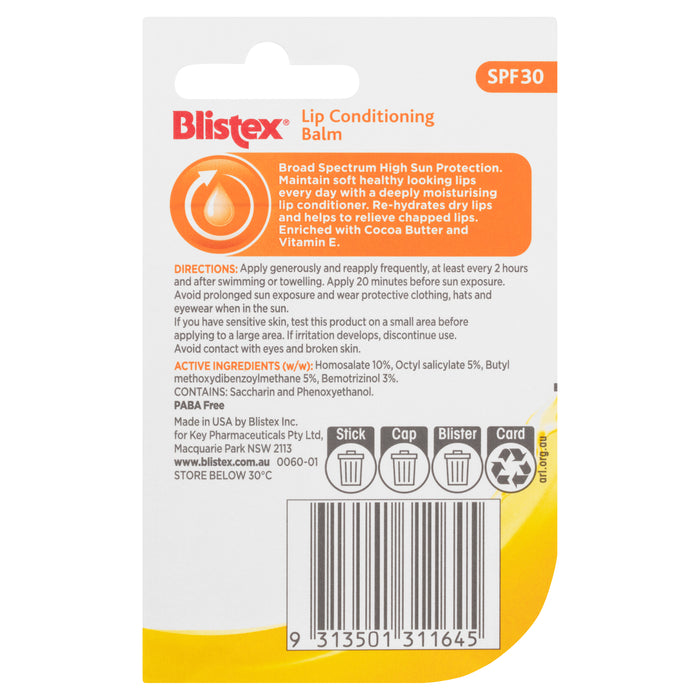 Blistex Lip Conditioner Balm SPF 30 4.25g