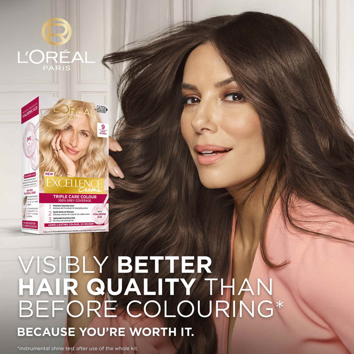 L'Oreal Excellence 9 Light Blonde.