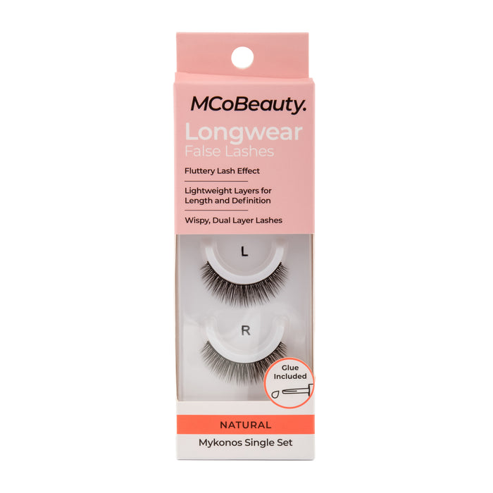 MCo Beauty False Lashes Natural Mykonos Single Set