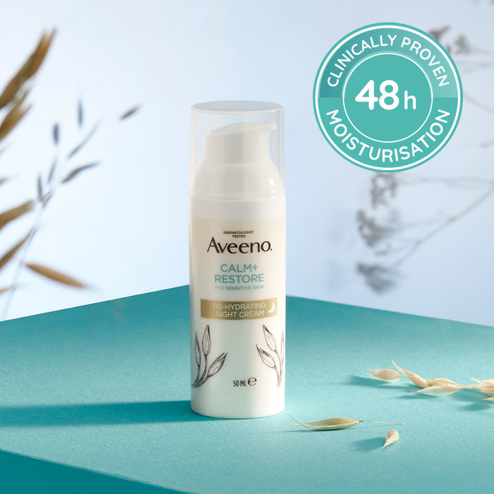 Aveeno Calm+Resore For Sensitive Skin Night Cream 50ml