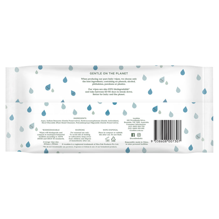 Tooshies Baby Wipes Pure Water 70 Pack