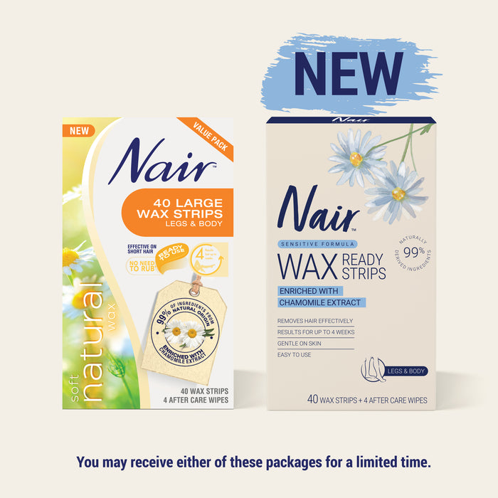Nair Soft Natural Large Wax Strips 40 Pack