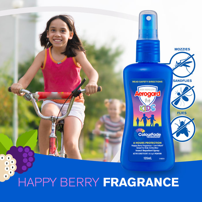 Aerogard Kids Colour Fade Insect Repellent Spray 135ml