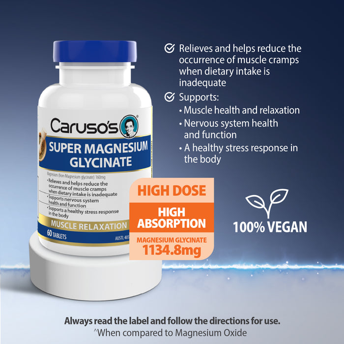 Caruso's Super Magnesium Glycinate Tablets 60