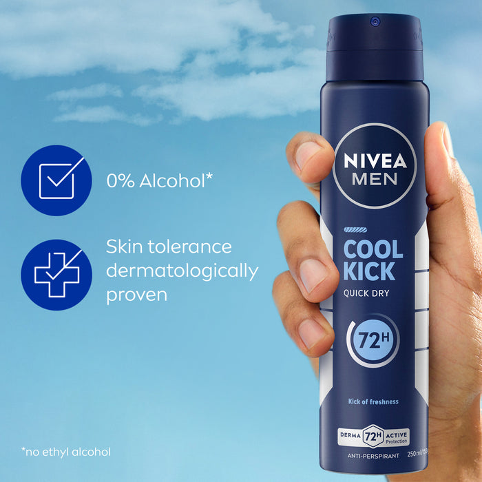 Nivea Men Deodorant Cool Kick Aerosol 250ml.