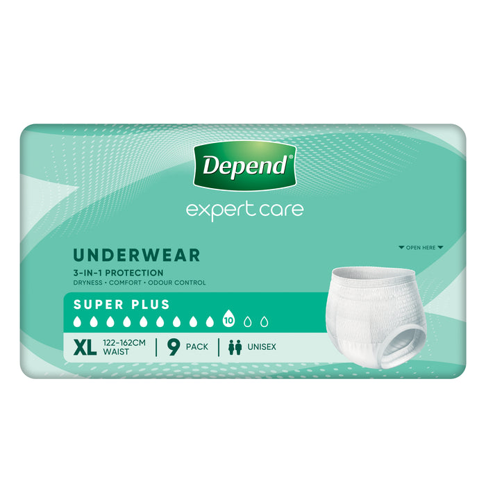 Depend Adult Underwear Super Plus XLarge 9 Pack