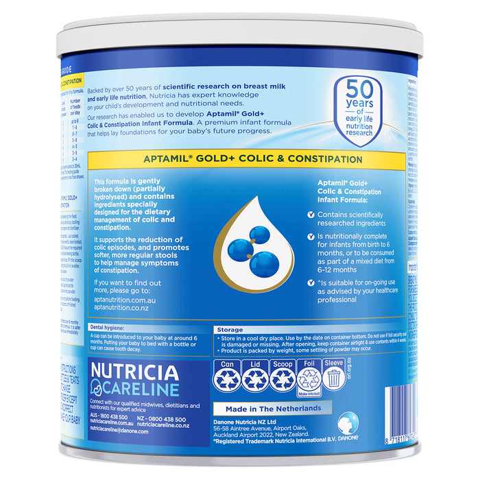 Aptamil Formula Colic & Constipation 900g