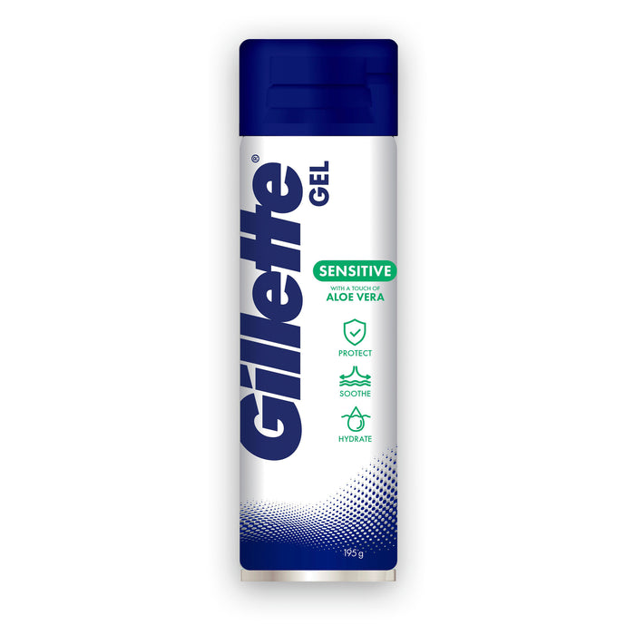 Gillette White Shave Gel Sensitive 195g.