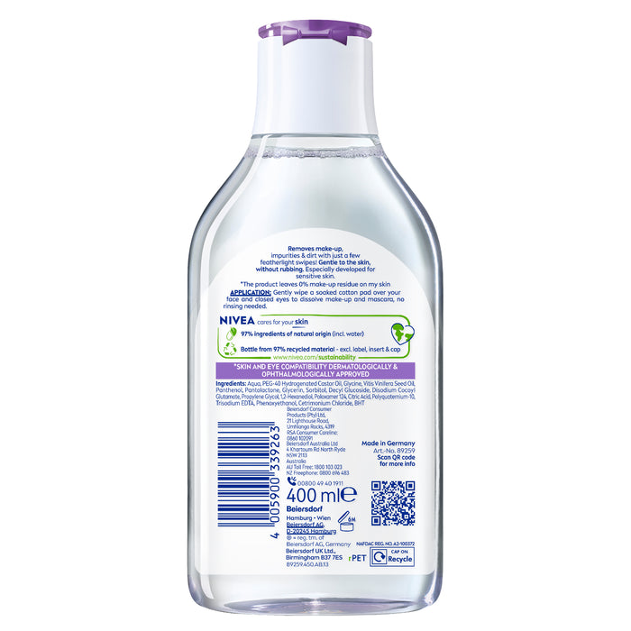 Nivea Micellar Cleansing Water Sensitive 400ml.