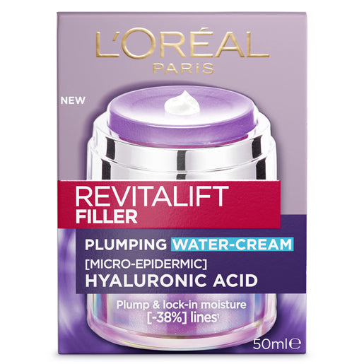 L'Oreal Paris Revitalift Filler Plumping Water Cream Hyaluronic Acid 50ml.