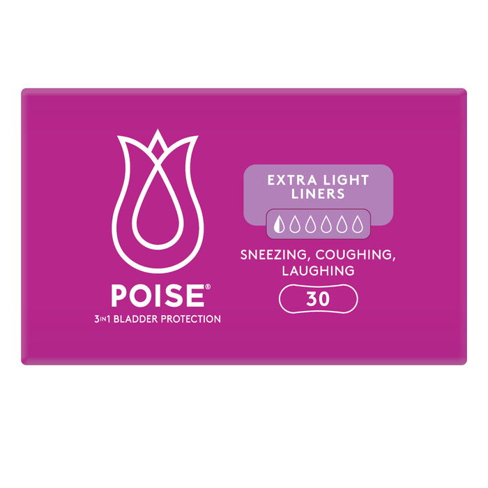Poise Panty Liners Extra Light 30