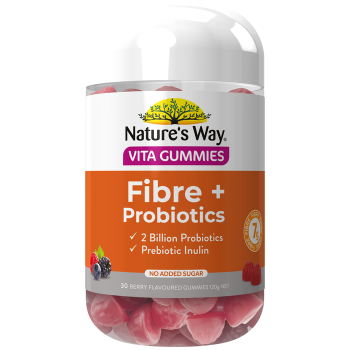 Nature's Way Medicinal Vita Gummies Fibre + Probiotics 30