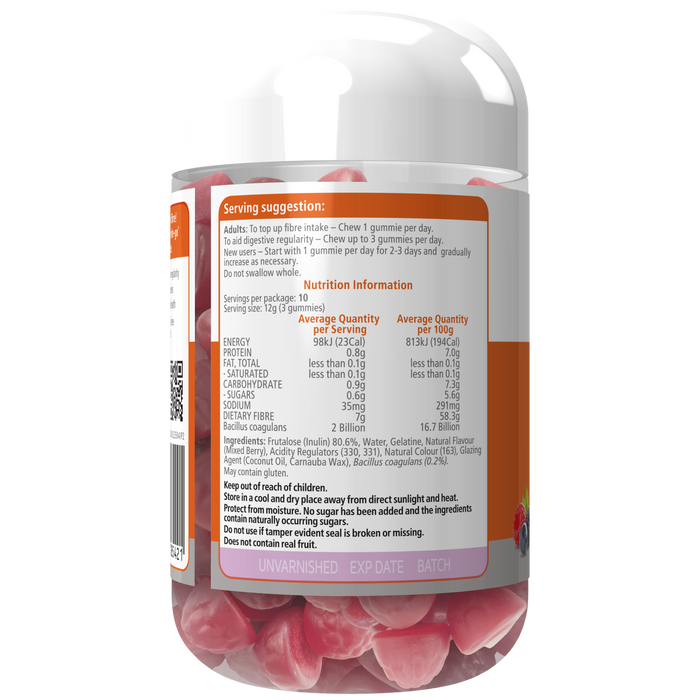 Nature's Way Medicinal Vita Gummies Fibre + Probiotics 30