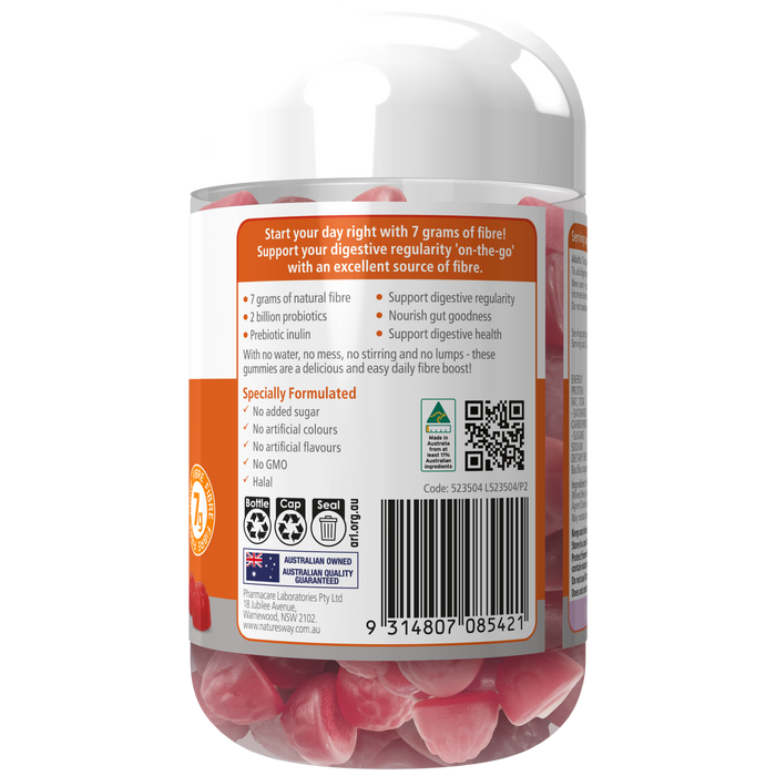 Nature's Way Medicinal Vita Gummies Fibre + Probiotics 30