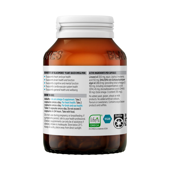 Blackmores Pant Based Omega Mini 120 Capsules