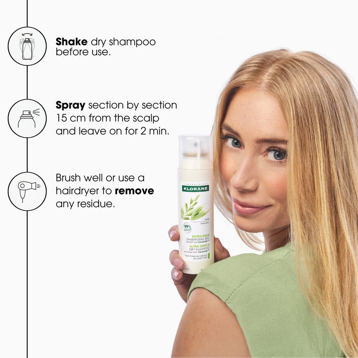 Klorane Dry Shampoo With Oat & Ceramide Dark 250ml