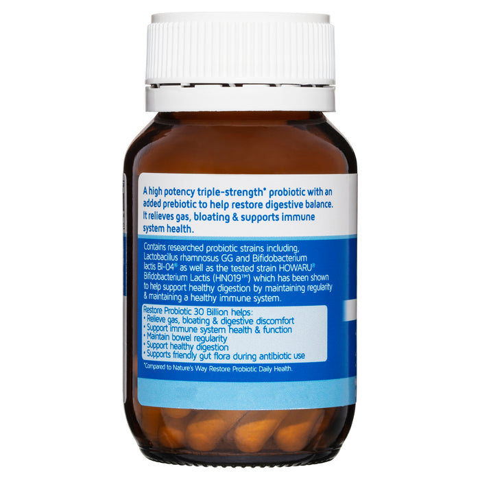 Nature's Way Restore Probiotic 30 Billion 30 Capsules.