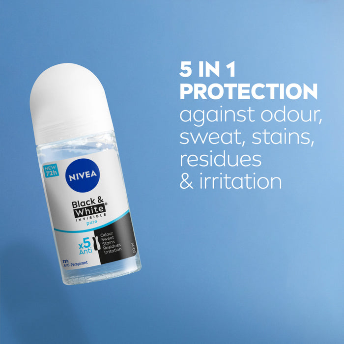 Nivea Women Deodorant Black & White Pure Roll On 50ml.
