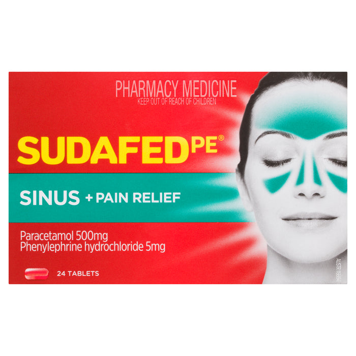 Sudafed PE Sinus and Pain Tablets 24.