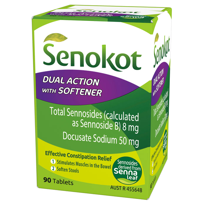 Senokot Dual Action 90 Tablets.