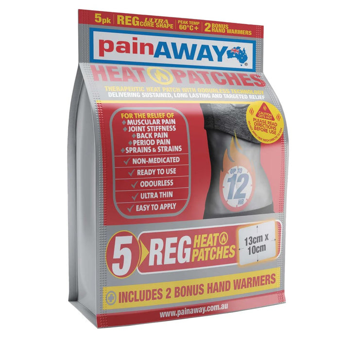 Pain Away Heat Patches Regular 5 Pack.