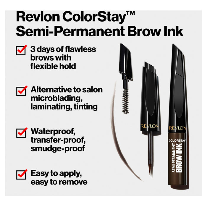 Revlon Colorstay Semi Permanent Brow Ink Dark Brown.