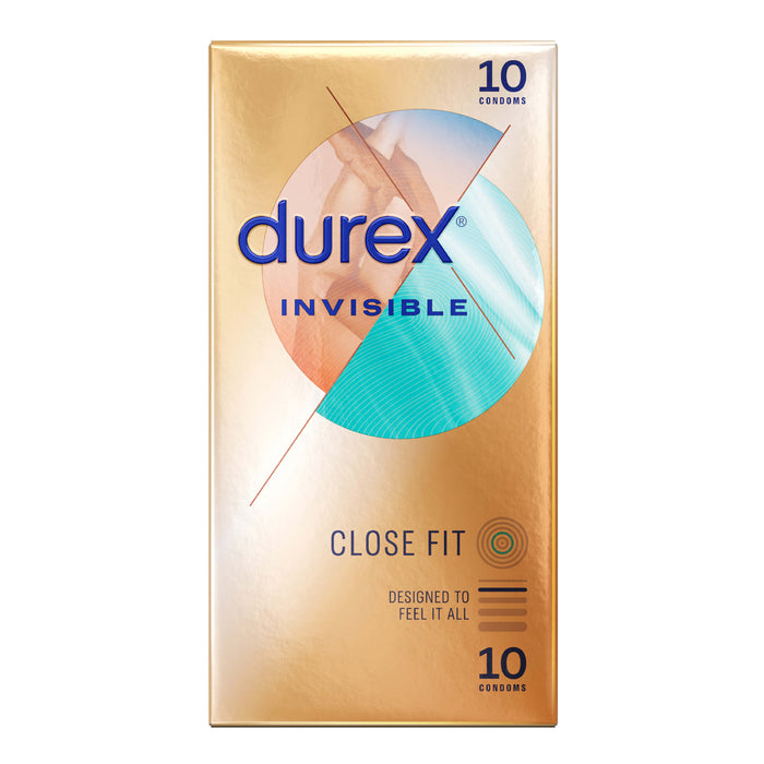 Durex Invisable Close Fit Condom 10pk.
