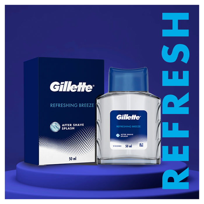 Gillette Refreshing Breeze After Shave Splash 50ml.