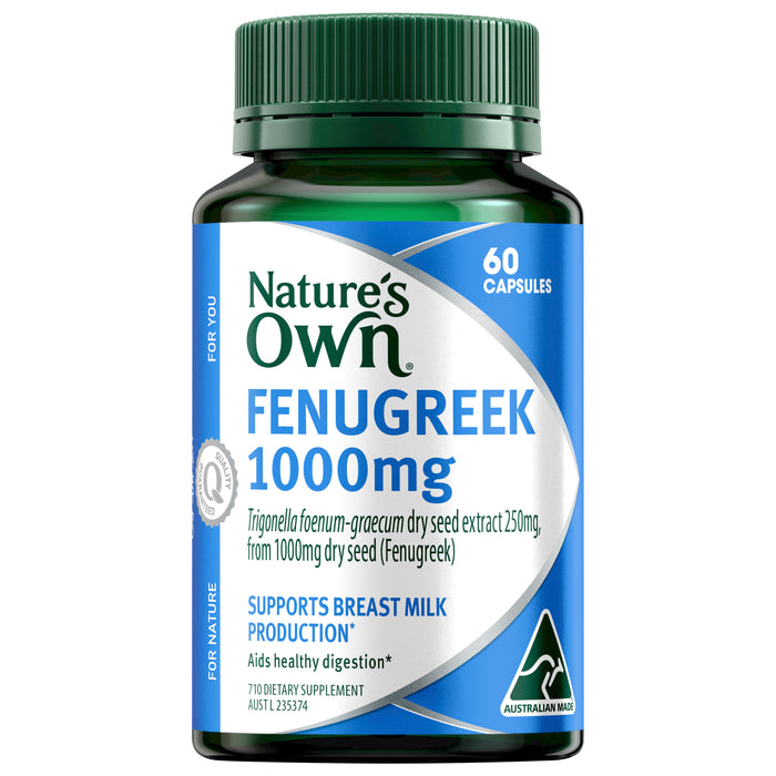 Nature's Own Fenugreek 1000mg 60 Capsules.