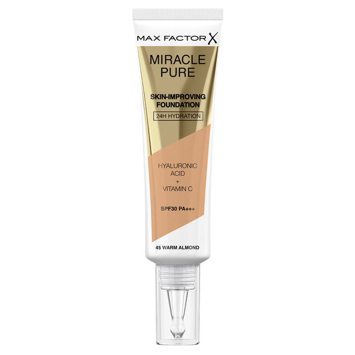 Max Factor Miracle Pure Foundation 45 Warm Almond