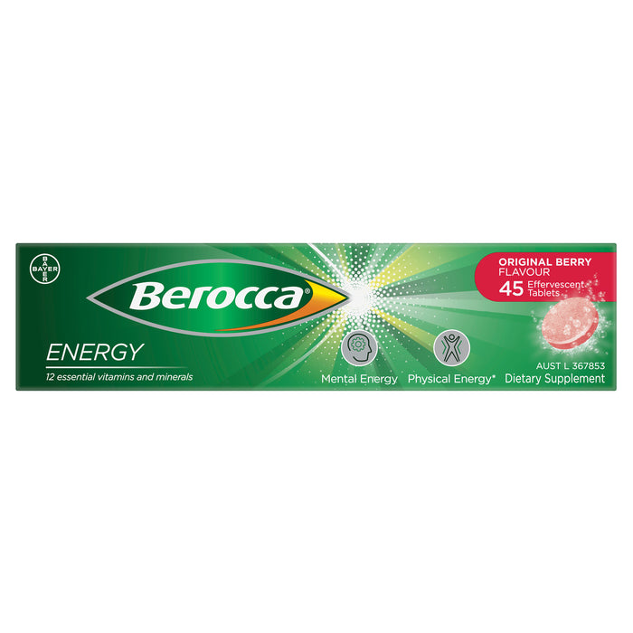 Berocca Energy Original Berry Effervescent Tablets 45