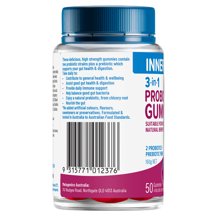 Inner Health Adult Raspberry Probiotic 50 Gummies