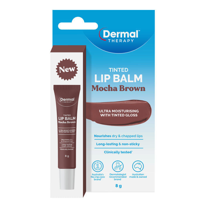 Dermal Therapy Lip Balm tinted Gloss Mocha Brown