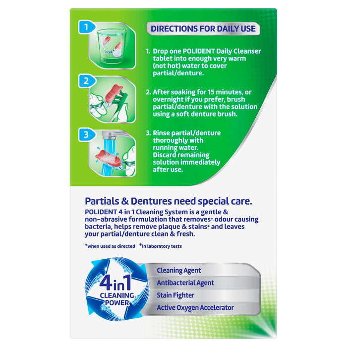 Polident  Denture Cleanser Whitening Tablets 36