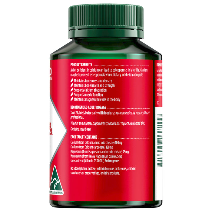 Nature's Own Calcium, Magnesium and Vitamin D3 120 Tablets