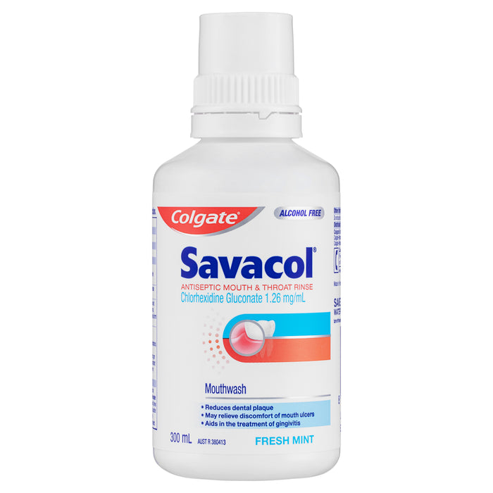 Colgate Savacol Mouthwash Freshmint 300ml.