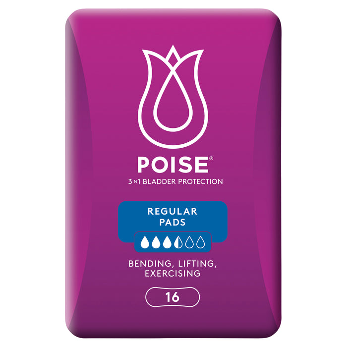 Poise Pads Regular 16