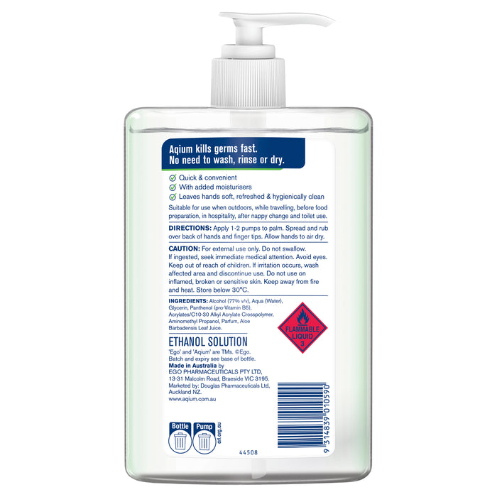 Ego Aqium Antibacterial Hand Sanitiser with Aloe Vera 1L