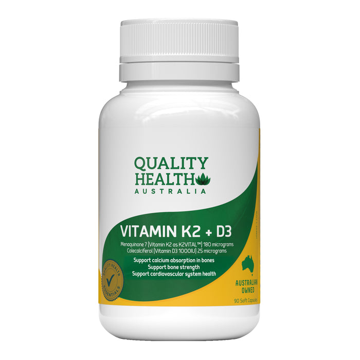 Quality Health Vitamin K2 + D3 90 Tablets