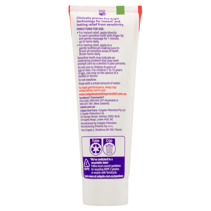 Colgate ToothPaste Pro Relief Sensitive Lasting Fresh 110g