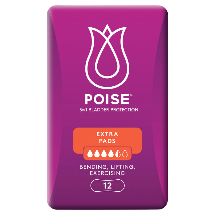 Poise Pads Extra Absorbency 12