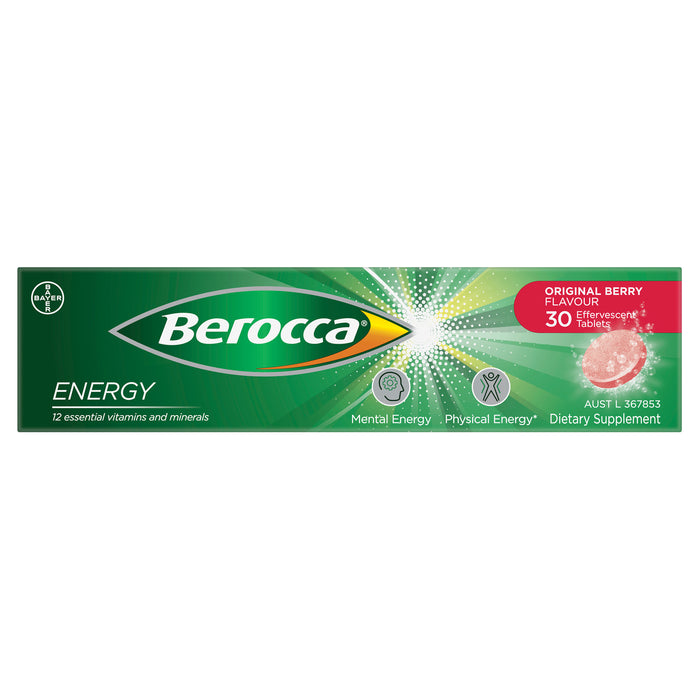 Berocca Energy Original Berry Effervescent Tablets 30