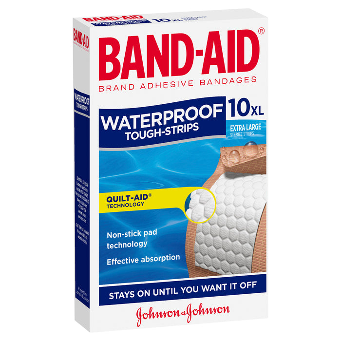 Band-Aid Brand Tough Strips Waterproof Extra Large 10.
