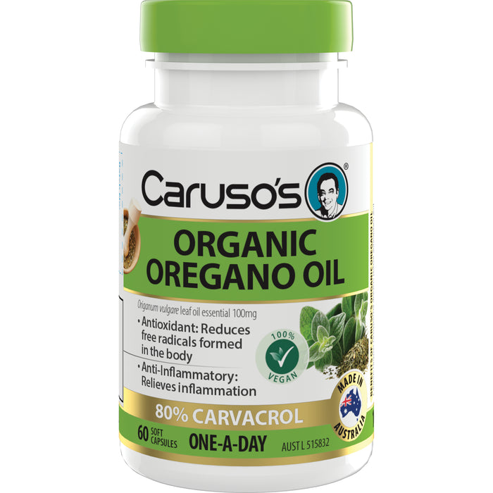 Carusos Organic Oregano Oil 60 vege caps