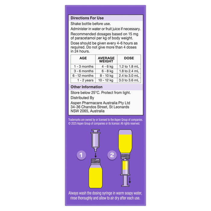 Dymadon for Babies Blackcurrant 1 Month - 2 Years 60ml