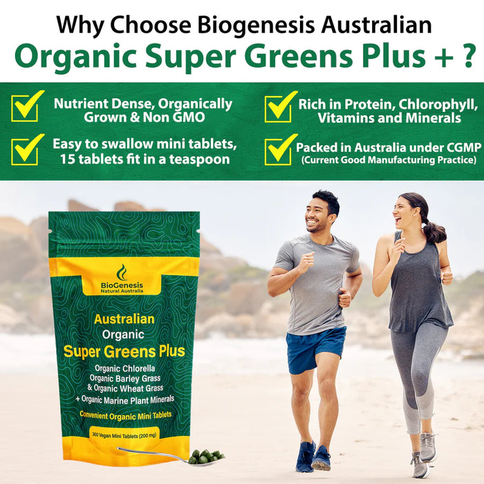 BioGenesis Australian Organic Super Greens 300 Mini Tablets